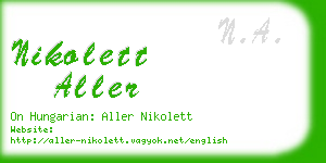 nikolett aller business card